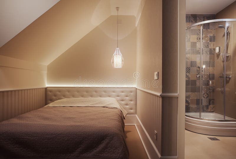 Small Hotel Room Interior stock photo. Image of conceptual 90735106