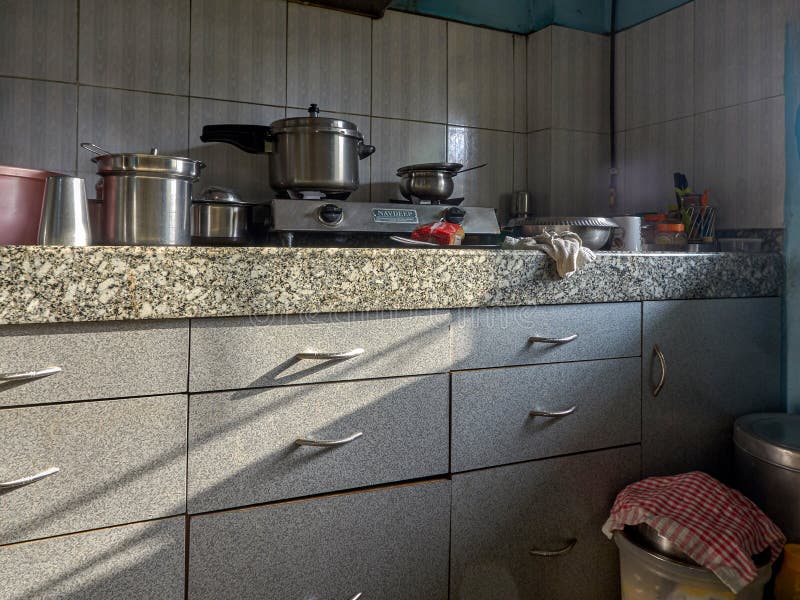 Small House interior shoing Kitchen of middle class in Kalyan Mumbai, stock image Small House interior shoing Kitchen of middle class in Kalyan Mumbai, stock image