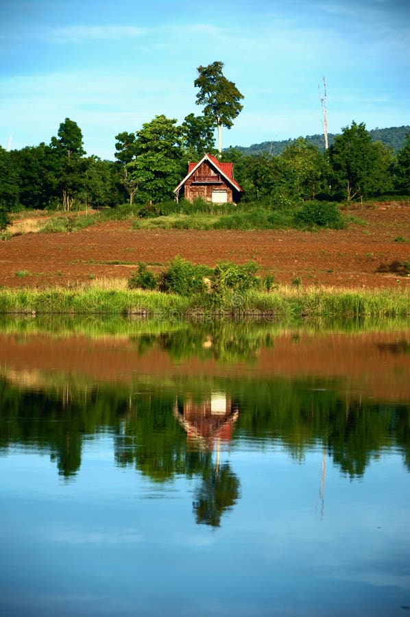 Small House Near The River Stock Image Image 32237741