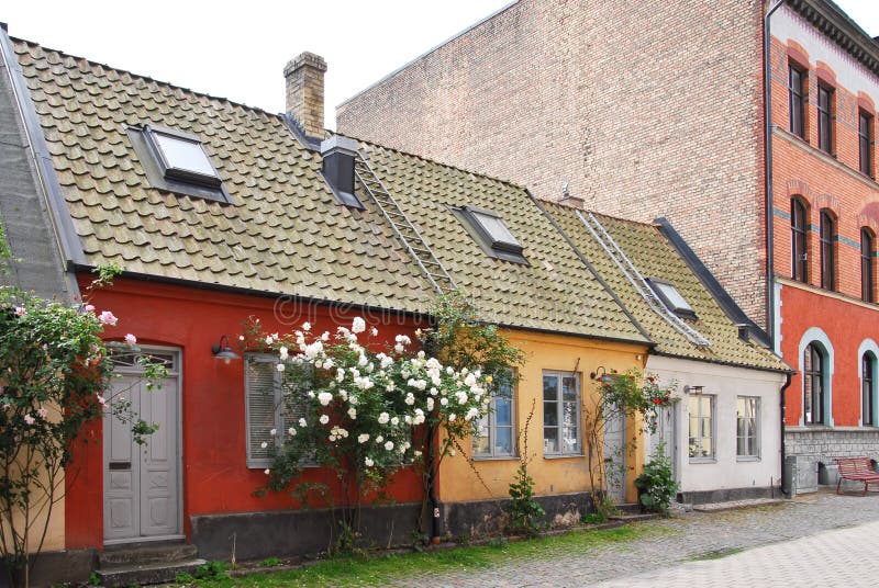 Small houses in Malmo stock image. Image of colourful 33718923