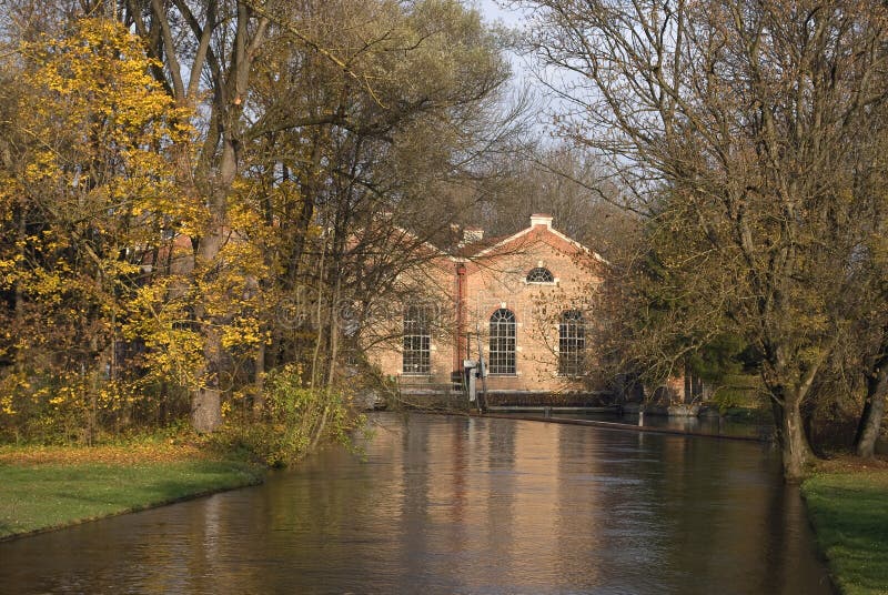 Small Hydroelectric Building royalty free stock photography