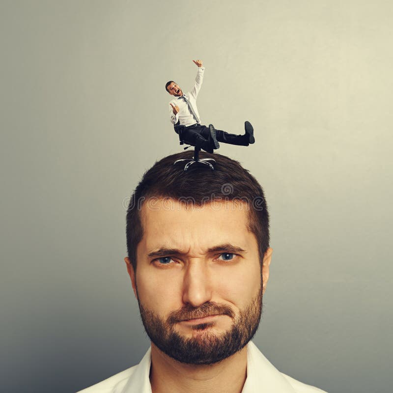 Man Rolling Head Big Dissatisfied Man Stock Photos Free & Royalty