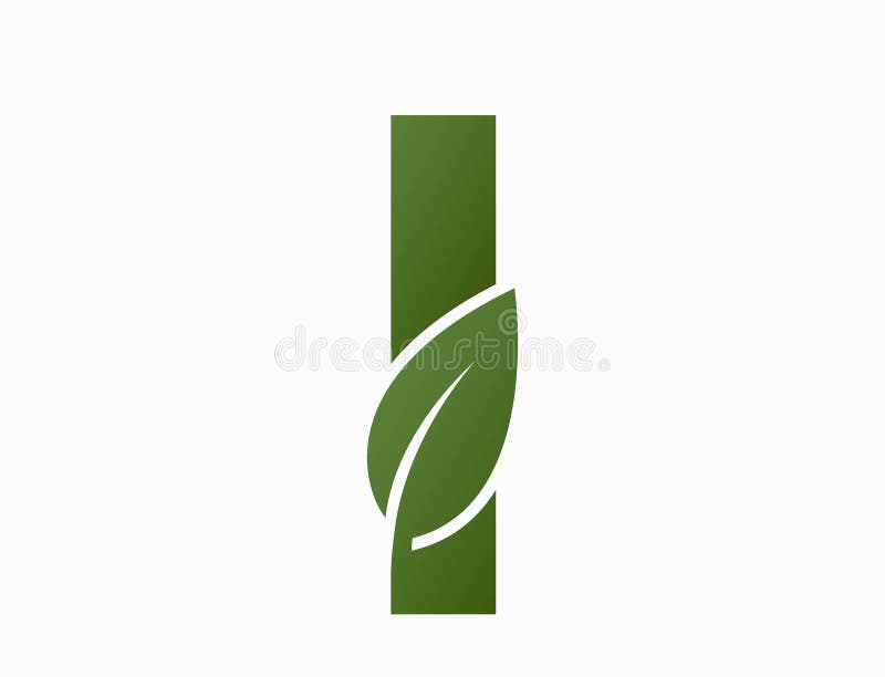 Small letter l with leaf. creative eco logo. nature and environment design element royalty free illustration