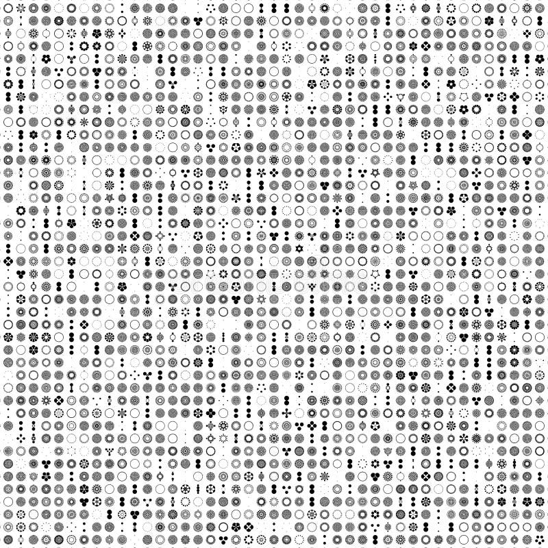 1,849 Small Mixed Type White Icons on Black Paper Stock Illustration ...