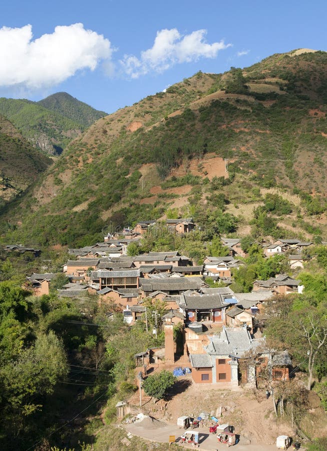 Small Mountain Village royalty free stock images