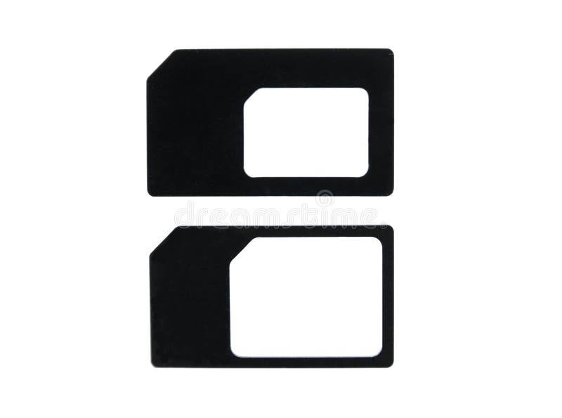 Small Nano Sim Card Adapter Nano Sim Adapter Isolated Stock Photo