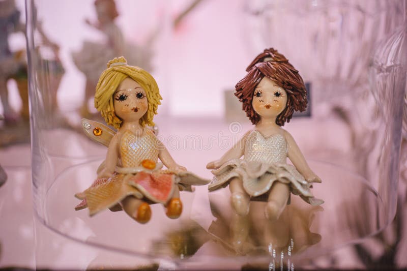 Small Nice Ceramic Doll Statuette Stock Image Image of florets, girl