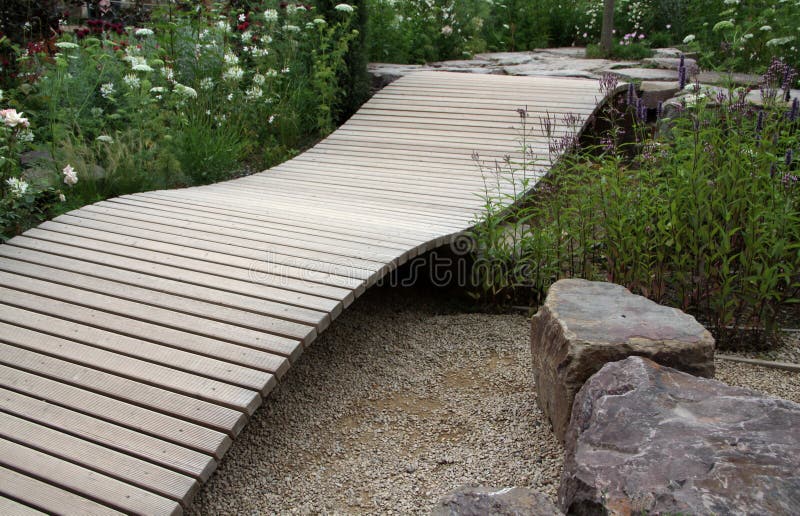 Small ornamental garden bridge