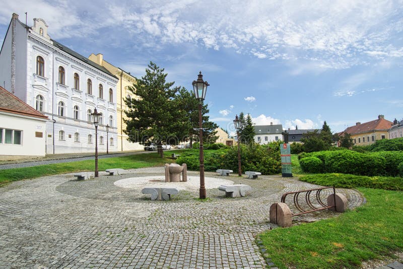 Small park on Pribinovo namestie square in Nitra town