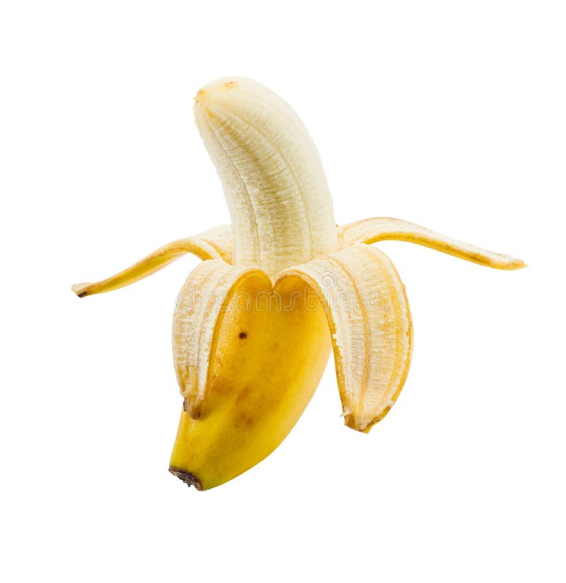 Isolated Banana. Ripe banana slice isolated on white background with  clipping path (at ALL sizes). Isolation is on a transparent layer in the PNG  form Stock Photo - Alamy