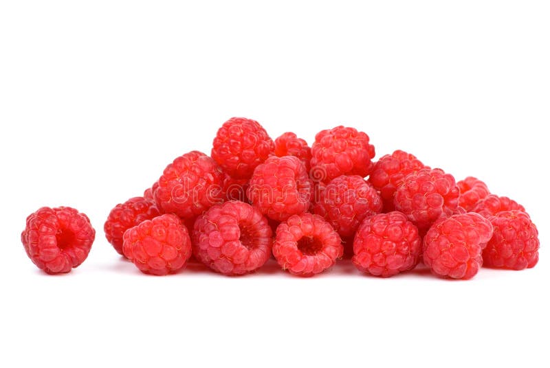 Small pile of raspberries