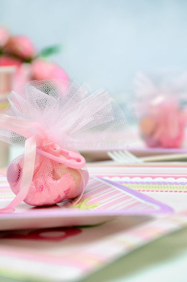 Small pink present royalty free stock photo