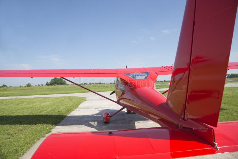 Small plane preparing to take off