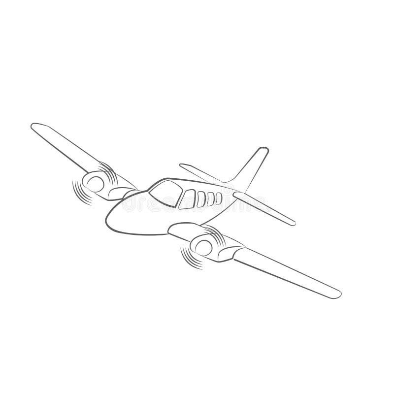 How to Draw an Airplane Step by Step  EasyLineDrawing