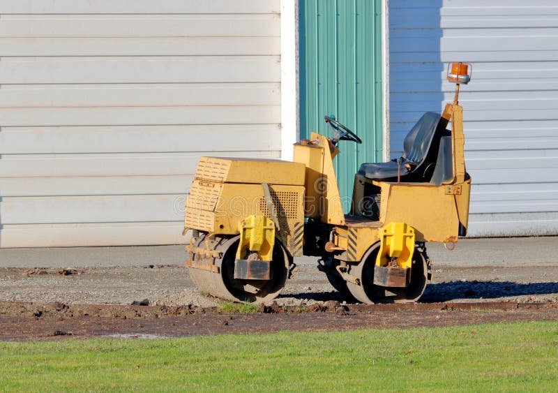 Small Portable Drum Roller Compactor Stock Image Image of