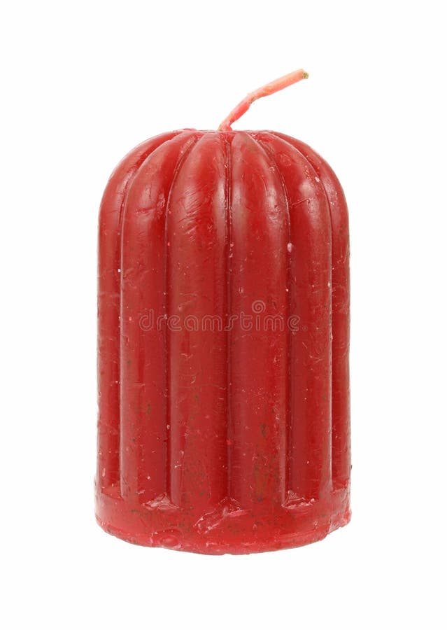 Small red candle stock image. Image of surface, white 16318223