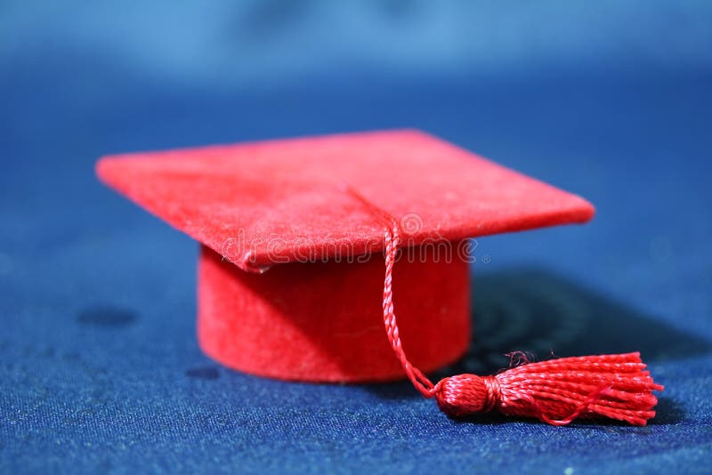 Small red graduation cap