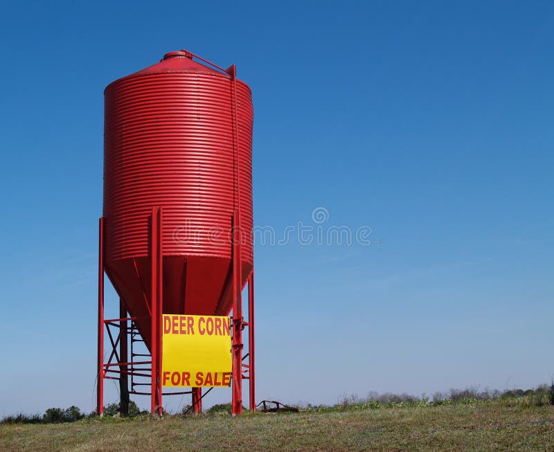 Small Red Grain Silo stock photo. Image of sale, feed 8208664