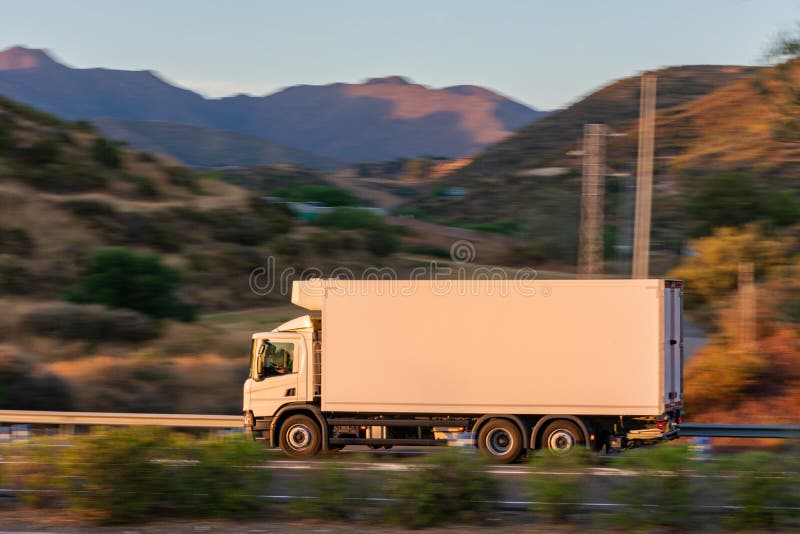 Small refrigerated truck