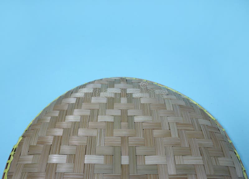 A Small Round Bamboo Wall Art or Tampah Bambu, a Typical Indonesian