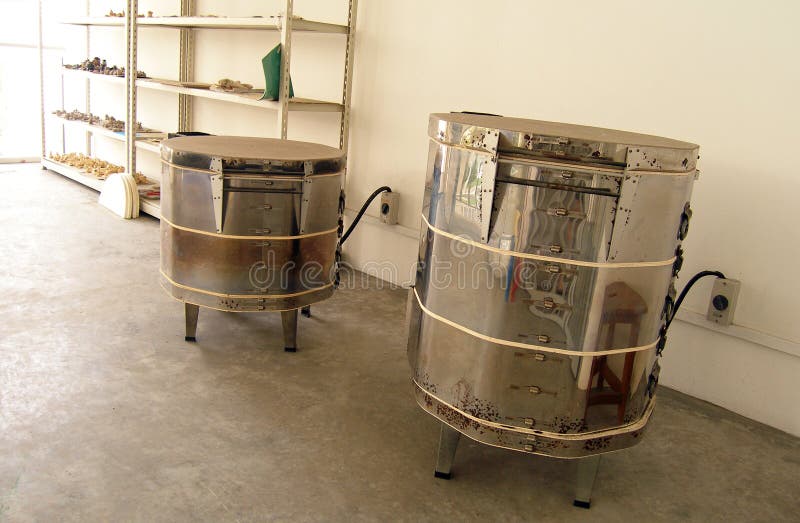 Small scale pottery firing kiln used in school royalty free stock image Small scale pottery firing kiln used in school royalty free stock image