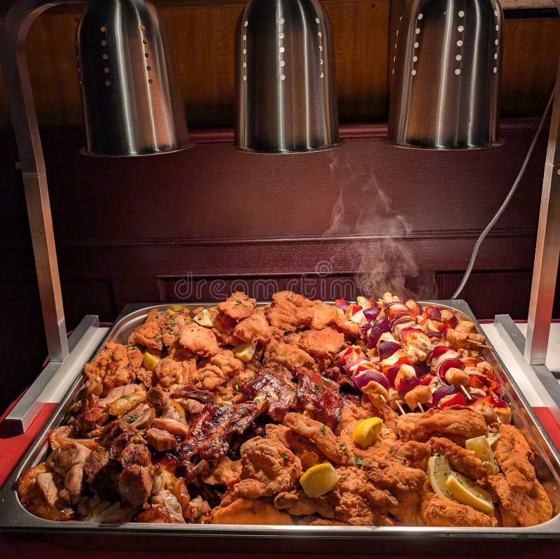 Small schnitzels from the party as very nice food background royalty-vrije stock foto