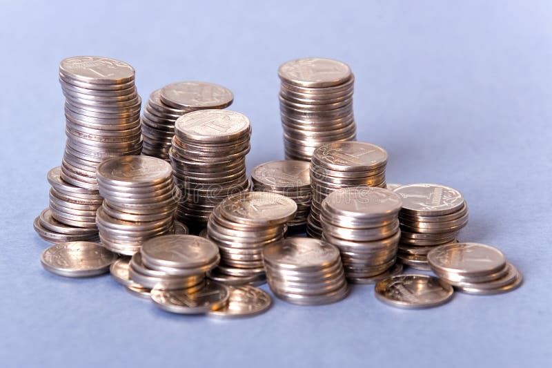 Small silver coins stock photo. Image of color, international 6570530