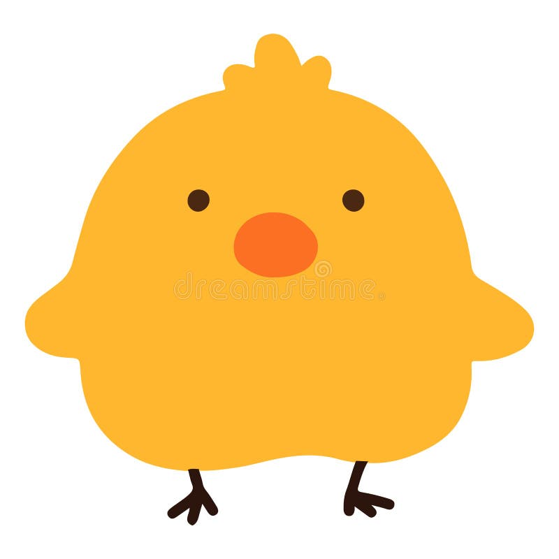 Small Simple and Cute Baby Chick Stock Vector - Illustration of ...