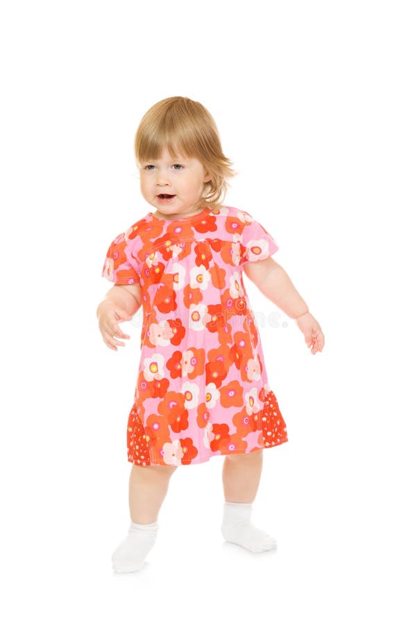 Baby Girls in Dress, Kids Group, Toddler Children Stock Image Image