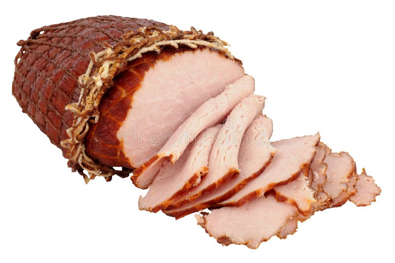 Small Smoked Roast Ham stock photo. Image of roast, slice 65735746