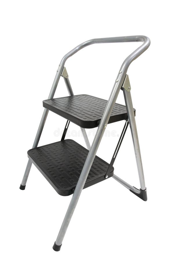 Small Stainless Ladder Isolated White Stock Photos Free & Royalty