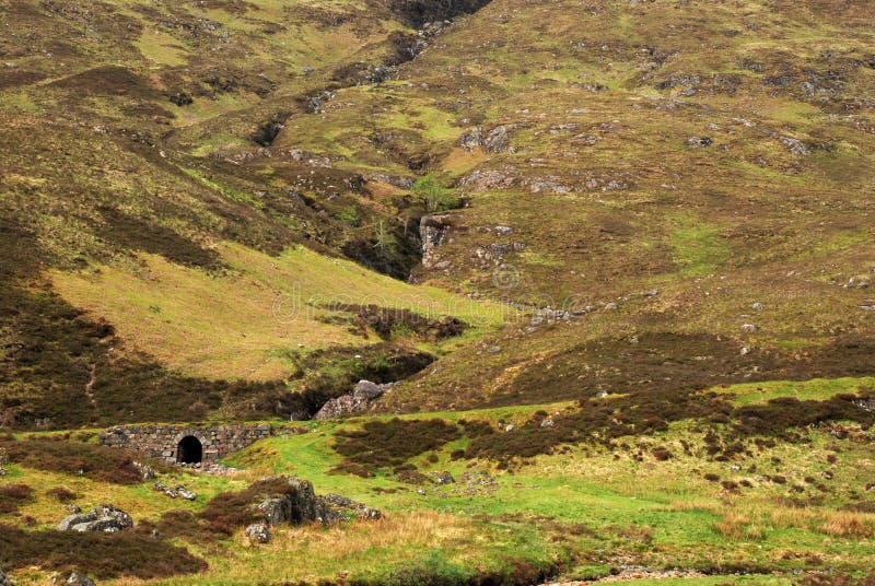 Small Stone Bridge in the Highlands in Glencoe, Scotland royalty free stock photo