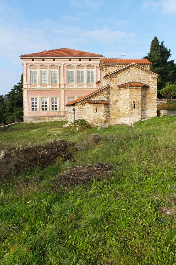 Small Stone Church in Ohrid, Macedonia royalty free stock photo
