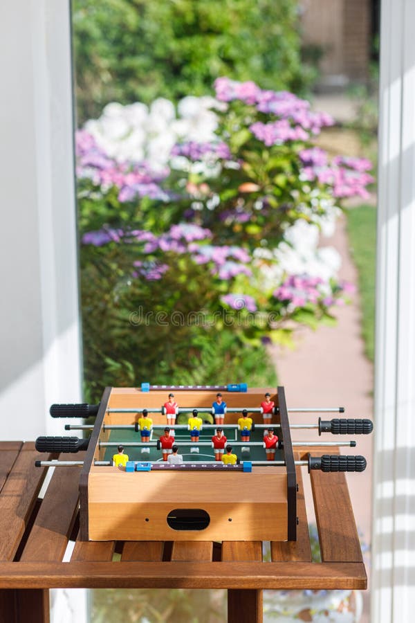 Small Table Football Game in Game Room Stock Photo Image of lifestyle