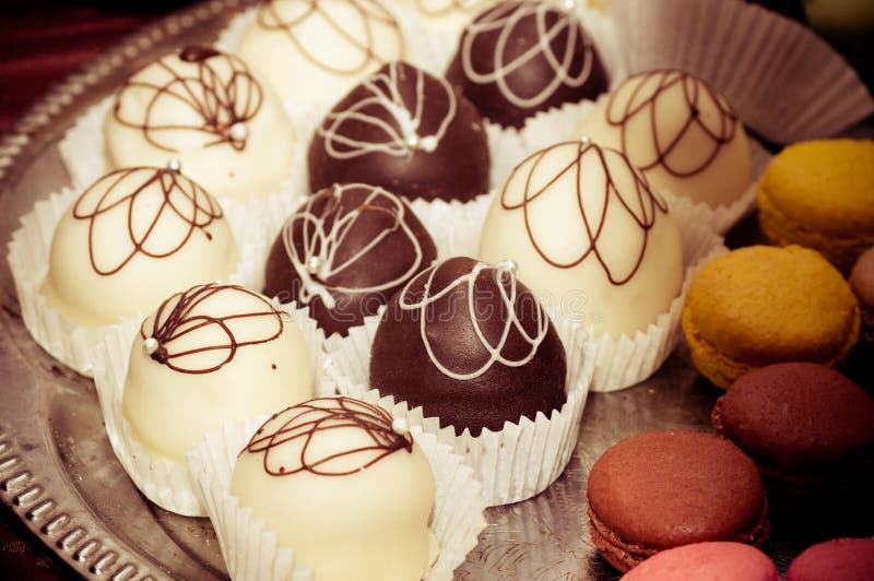 Small tasty cakes stock photos