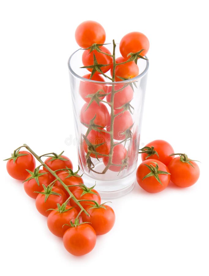 Small tomatoes in a glass