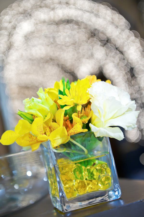 A small vase of flowers. stock photo. Image of elegance 21464184