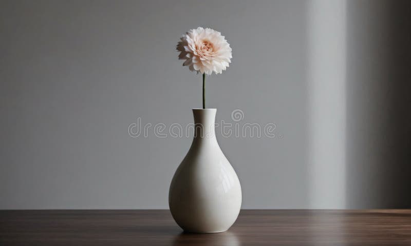 A small vase with one flower. High quality