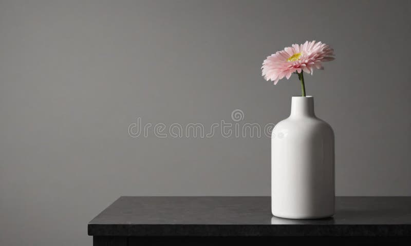 A small vase with one flower. High quality