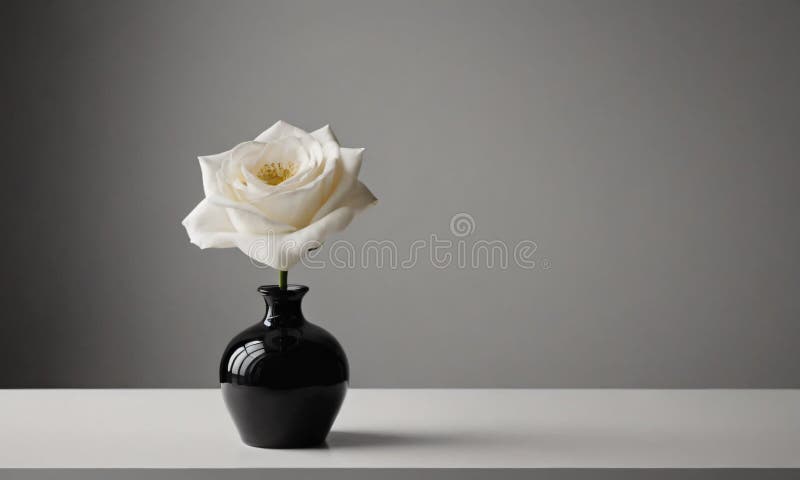 A small vase with one flower. High quality