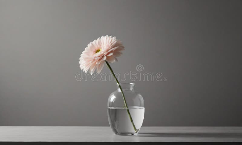 A small vase with one flower. High quality