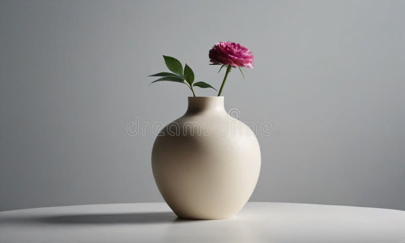 A small vase with one flower. High quality