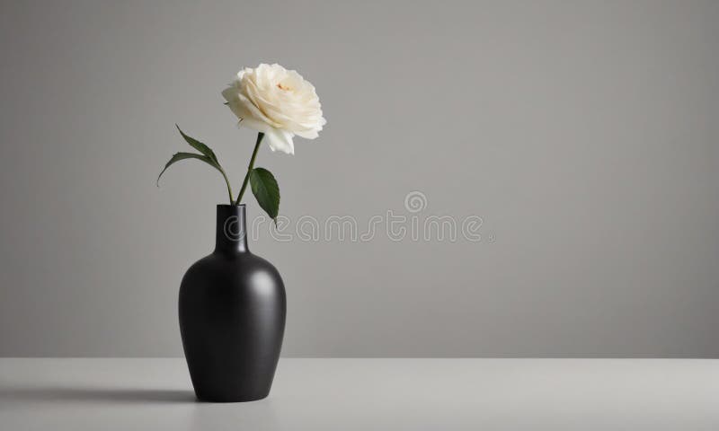 A small vase with one flower. High quality