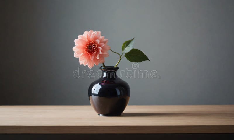 A small vase with one flower. High quality