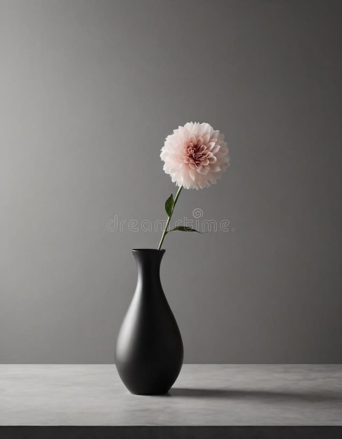 A small vase with one flower. High quality