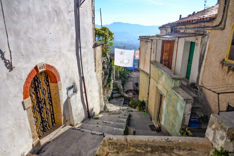 The Small Village of Castelcivita, Italy. Editorial Photography - Image ...