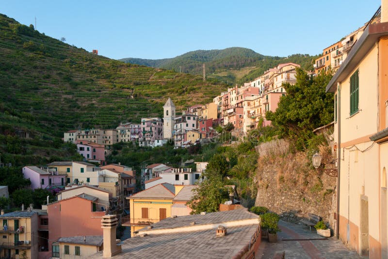 Small village on the mountain hill