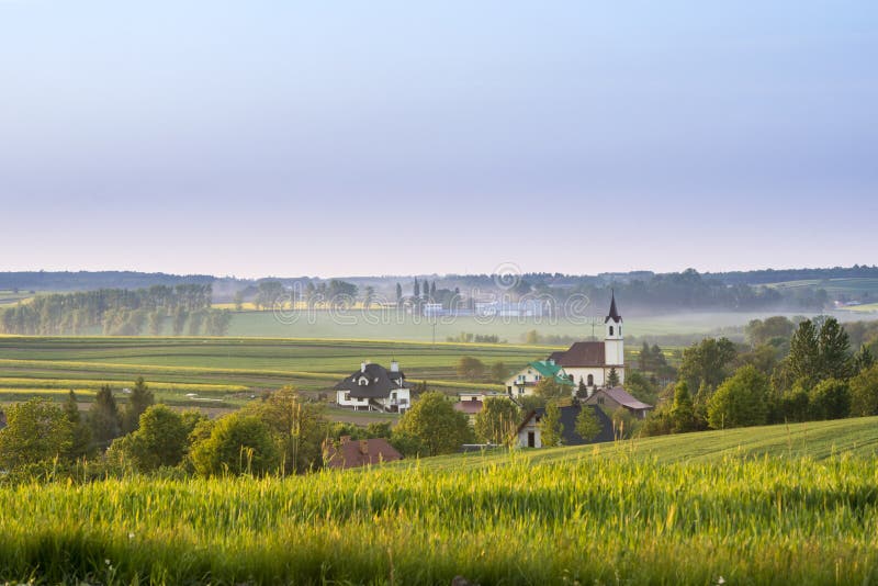 Small village on Polish countryside