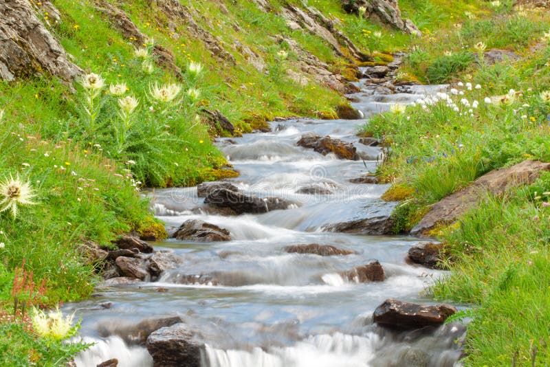 Small waterfall cascade