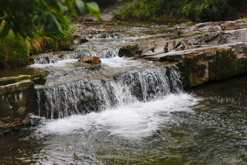 Small Waterfall Cascades in Slovakia Natural Beauty